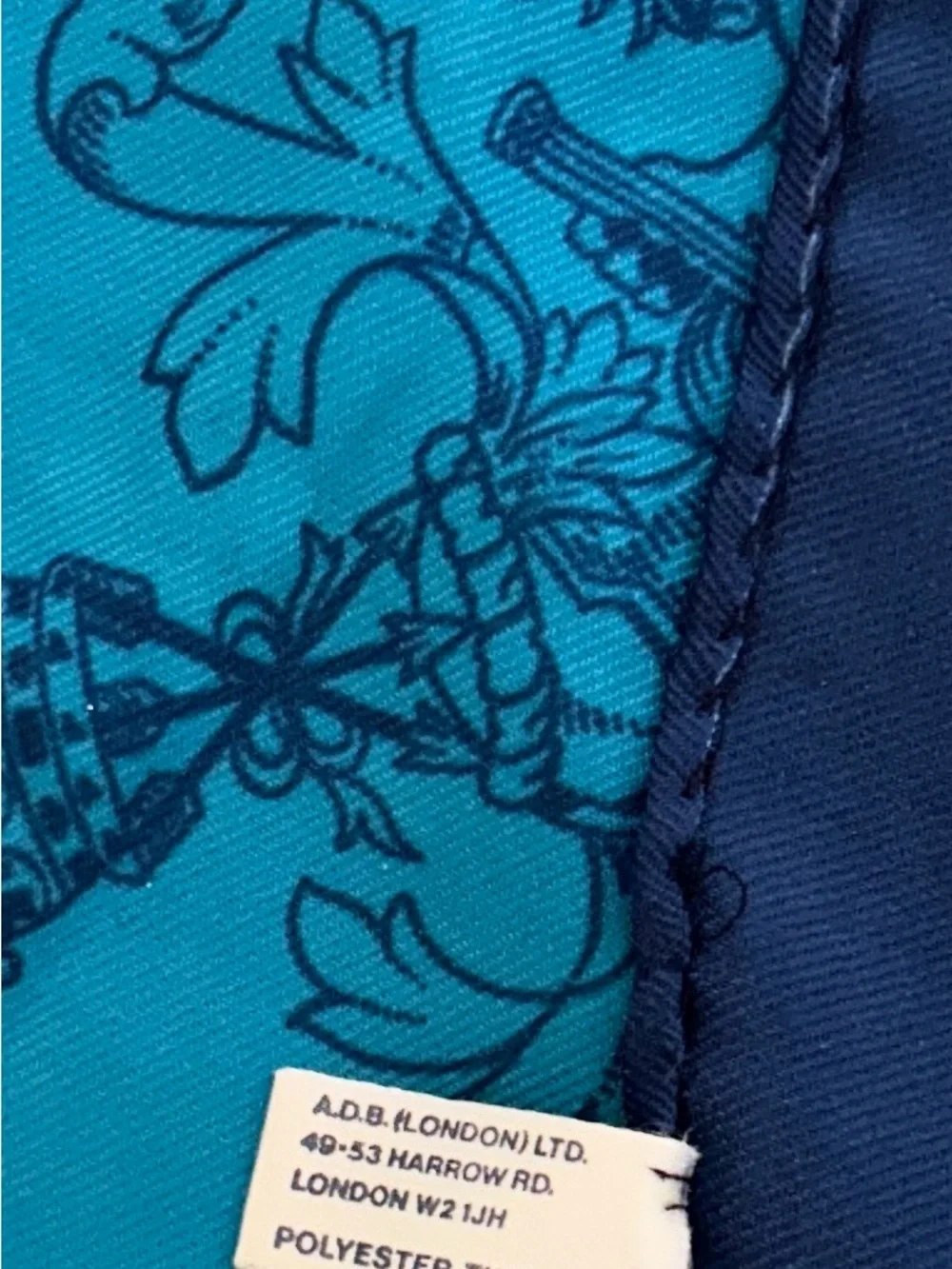 Silk-Feel Blue Striped Women's Scarf 29“ x 29“ by Alec Brook Italian